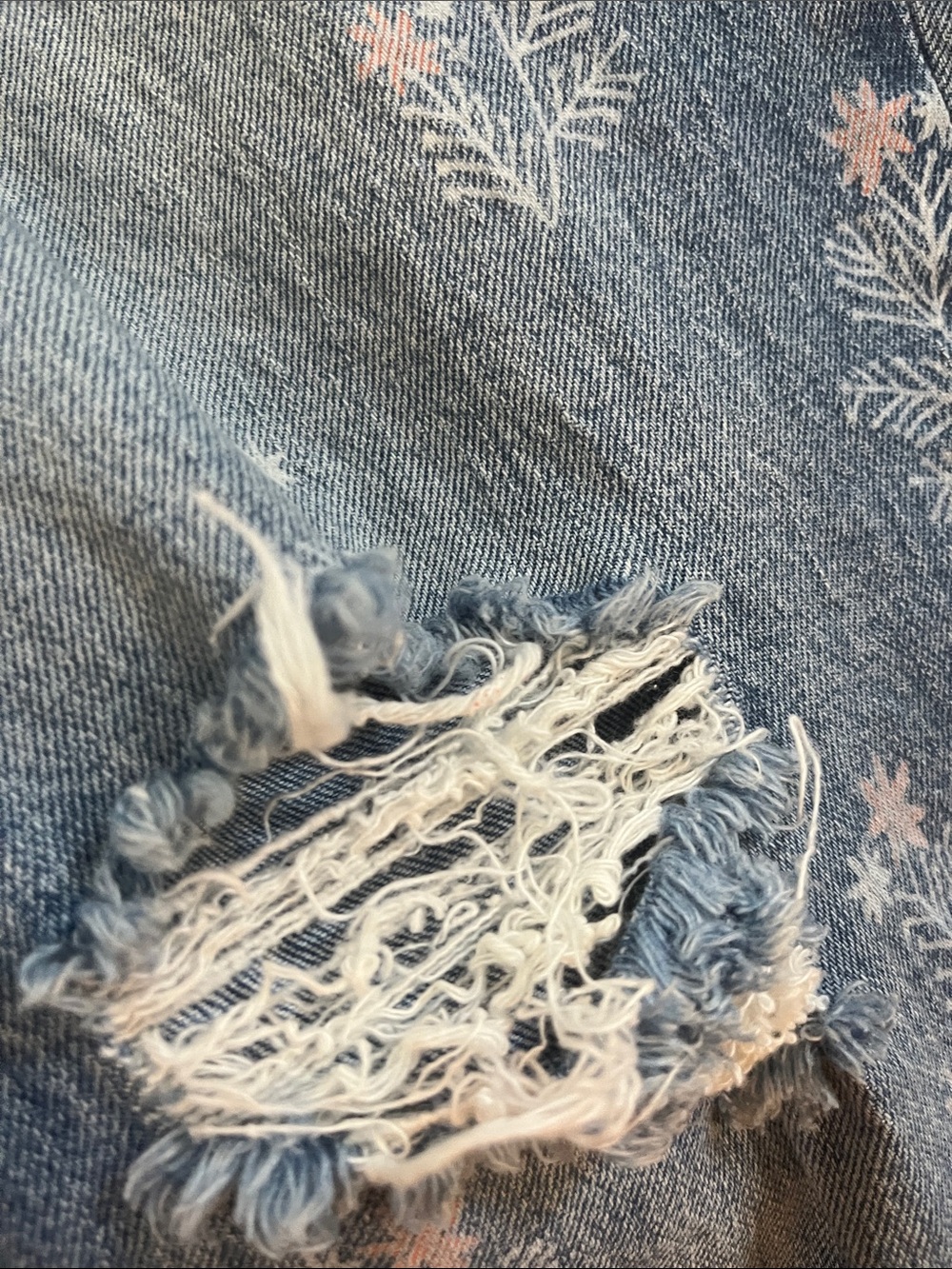 Pilcro Blue Floral-Print Denim Overalls - Picture 7 of 15
